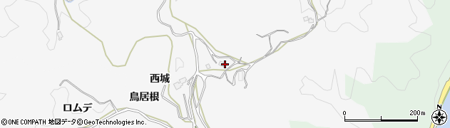 愛知県豊田市松嶺町（西城）周辺の地図