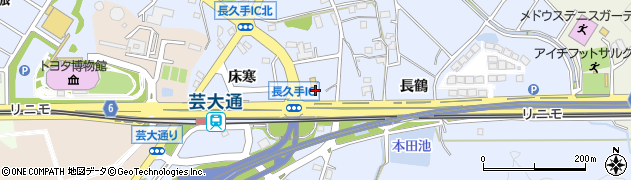 愛知県長久手市岩作（中根原）周辺の地図