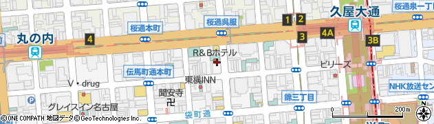 愛知県名古屋市中区錦3丁目2-14周辺の地図