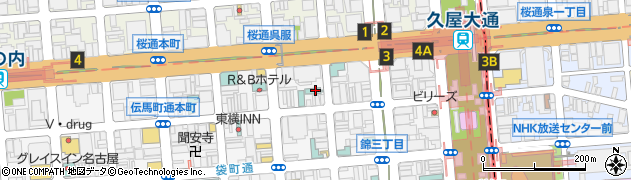 ホテルビスタ名古屋錦周辺の地図