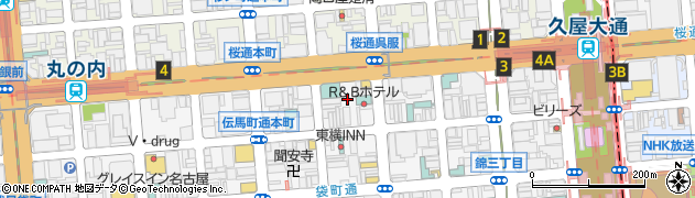 愛知県名古屋市中区錦3丁目2周辺の地図