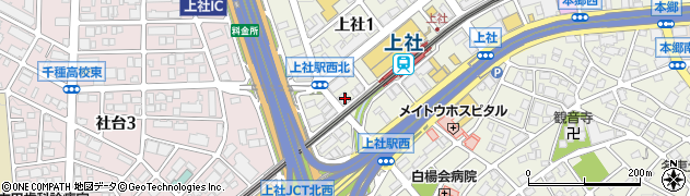 愛知県名古屋市名東区上社1丁目908周辺の地図