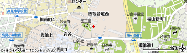 愛知県名古屋市千種区田代町四観音道西周辺の地図