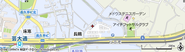 愛知県長久手市岩作長鶴48周辺の地図