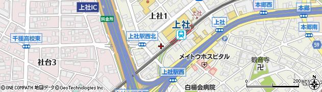 愛知県名古屋市名東区上社1丁目906周辺の地図