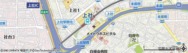 愛知県名古屋市名東区上社1丁目1813周辺の地図