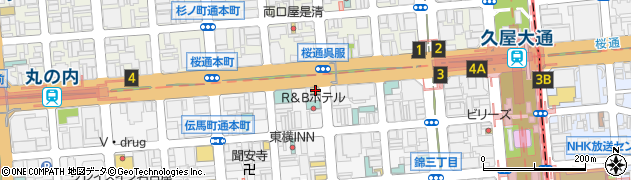 セブンイレブン名古屋桜通呉服店周辺の地図