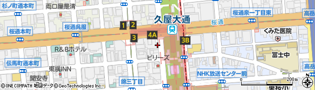 愛知県名古屋市中区錦3丁目5周辺の地図
