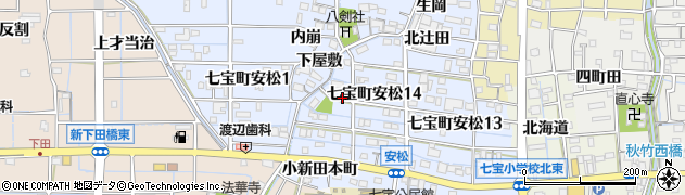 愛知県あま市七宝町安松（角桶）周辺の地図
