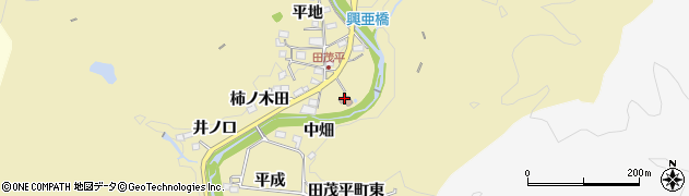 愛知県豊田市田茂平町（土井ノ内）周辺の地図