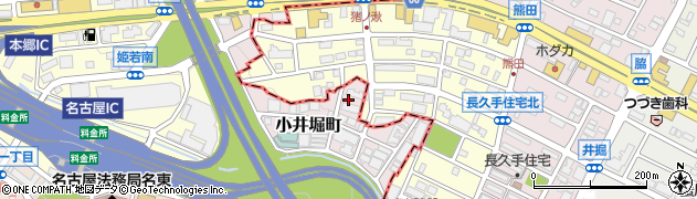 愛知県名古屋市名東区小井堀町周辺の地図