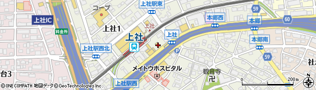 愛知県名古屋市名東区上社1丁目1809周辺の地図