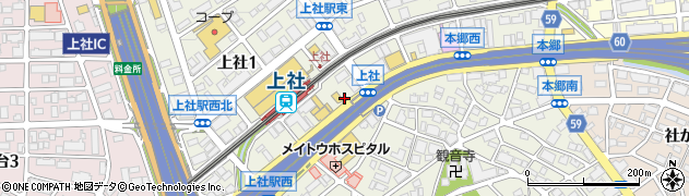 愛知県名古屋市名東区上社1丁目1808周辺の地図
