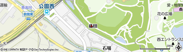 愛知県長久手市広田周辺の地図