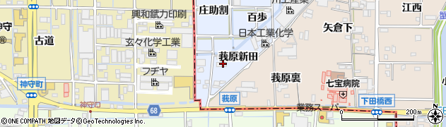 愛知県あま市乙之子（莪原新田）周辺の地図