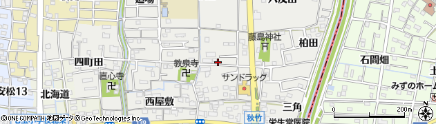 愛知県あま市七宝町秋竹（松原）周辺の地図