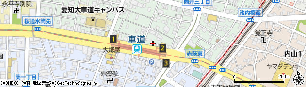 愛知県名古屋市東区筒井3丁目27-23周辺の地図