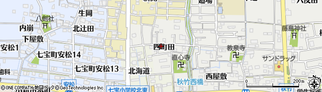 愛知県あま市七宝町秋竹（四町田）周辺の地図