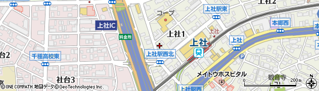 愛知県名古屋市名東区上社1丁目501周辺の地図