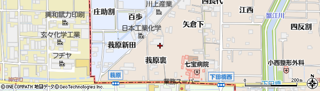 愛知県あま市七宝町下田（江向）周辺の地図