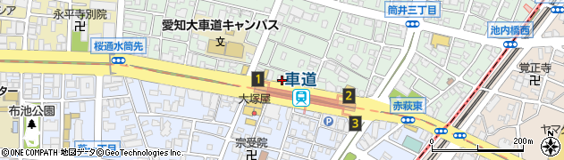 愛知県名古屋市東区筒井3丁目26周辺の地図