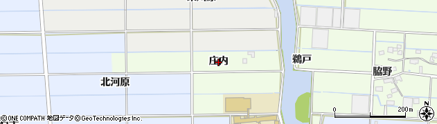 愛知県愛西市四会町（庄内）周辺の地図