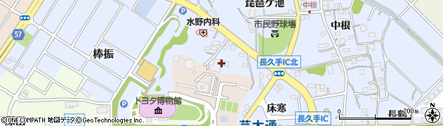 愛知県長久手市岩作琵琶ケ池50周辺の地図