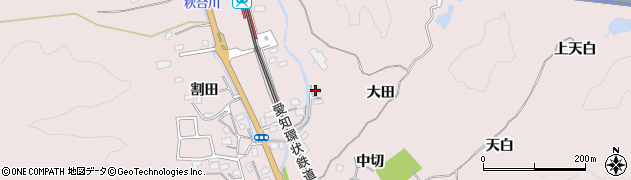 愛知県豊田市八草町（大田）周辺の地図