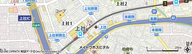 愛知県名古屋市名東区上社1丁目1805周辺の地図