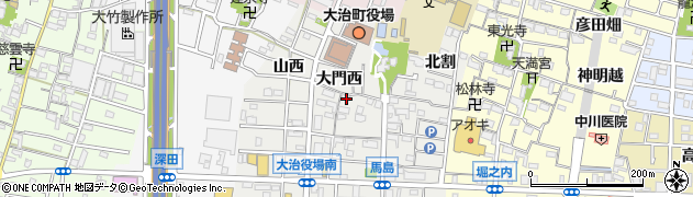 愛知県大治町（海部郡）馬島（大門西）周辺の地図