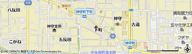 愛知県津島市神守町下町118周辺の地図