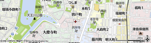 愛知県津島市薬師町9周辺の地図