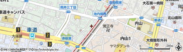 愛知県名古屋市東区筒井3丁目16-9周辺の地図