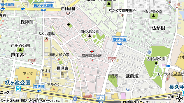 〒480-1122 愛知県長久手市城屋敷の地図