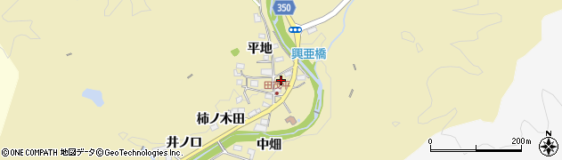 愛知県豊田市田茂平町周辺の地図