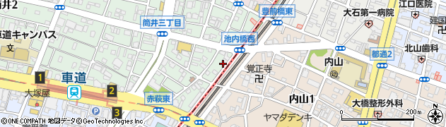 愛知県名古屋市東区筒井3丁目16-8周辺の地図