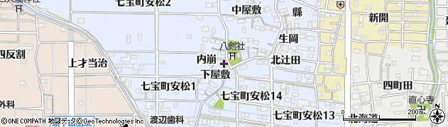愛知県あま市七宝町安松（下屋敷）周辺の地図
