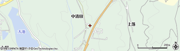 愛知県豊田市西中山町中清田周辺の地図