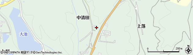 愛知県豊田市西中山町（中清田）周辺の地図