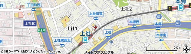 愛知県名古屋市名東区上社1丁目704周辺の地図