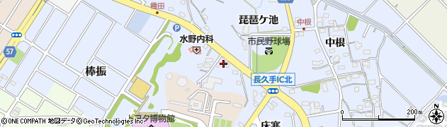 愛知県長久手市岩作琵琶ケ池45周辺の地図