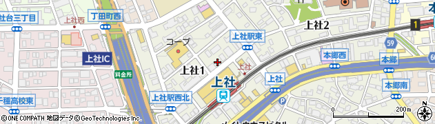 愛知県名古屋市名東区上社1丁目612周辺の地図