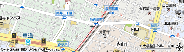 愛知県名古屋市東区筒井3丁目16-3周辺の地図