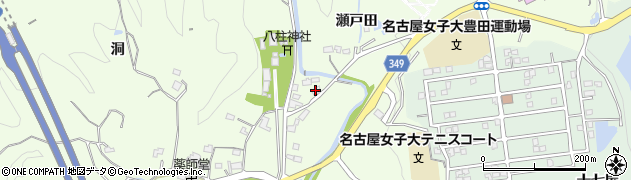 愛知県豊田市猿投町（瀬戸田）周辺の地図