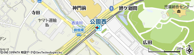 愛知県長久手市周辺の地図
