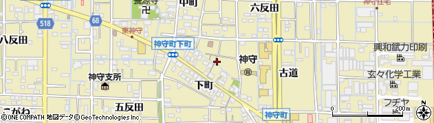 愛知県津島市神守町下町54周辺の地図
