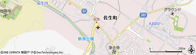 滋賀県東近江市佐生町165周辺の地図