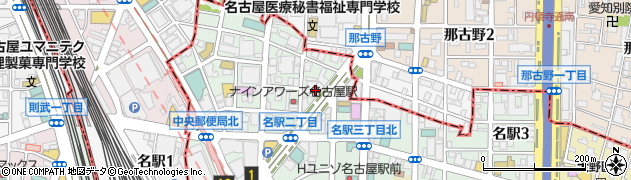 セブンイレブン名古屋名駅２丁目店周辺の地図