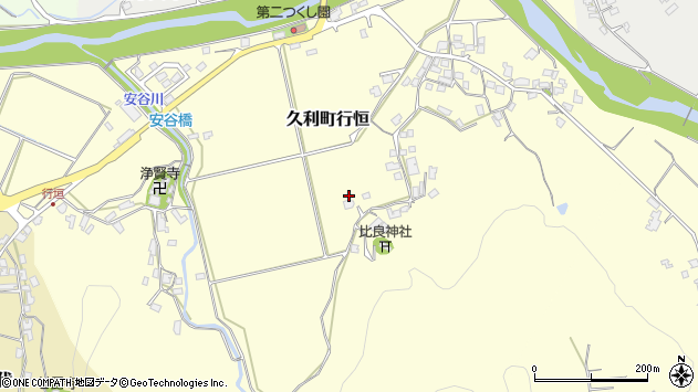 〒694-0021 島根県大田市久利町行恒の地図