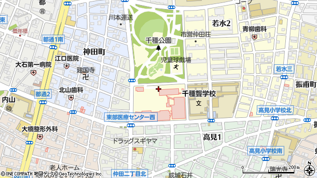 〒464-0071 愛知県名古屋市千種区若水の地図